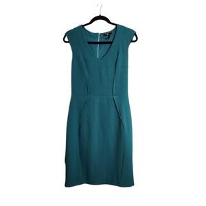 H&M Fitted Green Sleeveless Fitted Dress - Women's Size 8